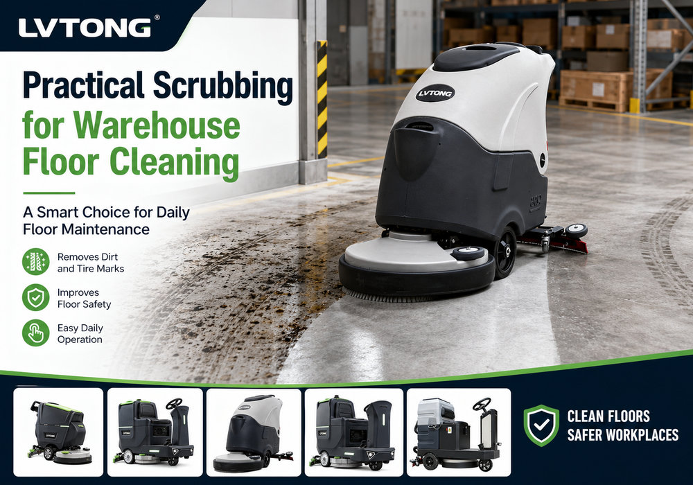 Practical Warehouse Floor Cleaning with Floor Scrubber - LVTONG practical warehouse floor cleaning with floor scrubber