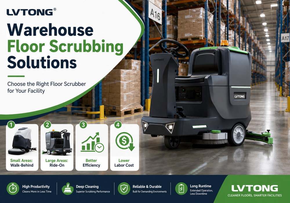 Warehouse Floor Scrubbing Solutions - LVTONG warehouse floor scrubbing solutions for different facility sizes