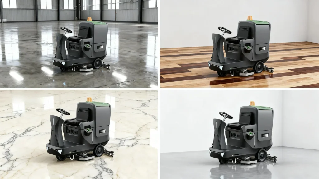 Die richtige schaumarme Reinigungslösung für Beton-, Vinyl-, Stein- und Epoxidböden finden