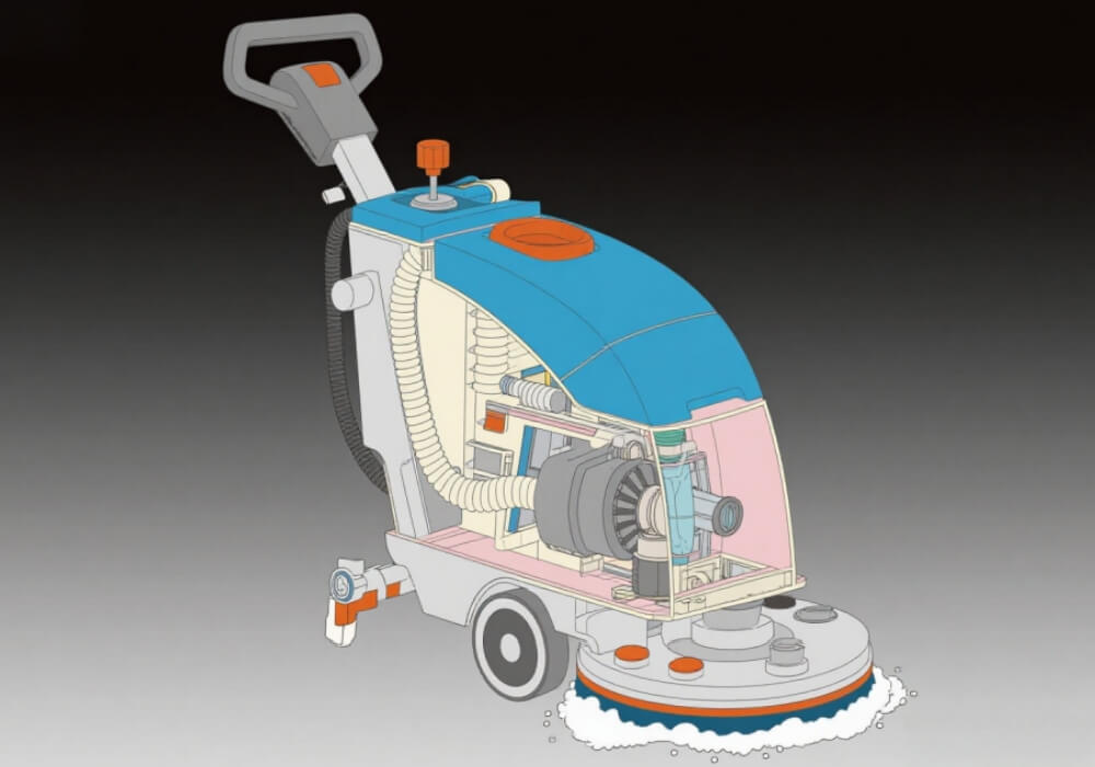 industrial-floor-scrubber-working-system