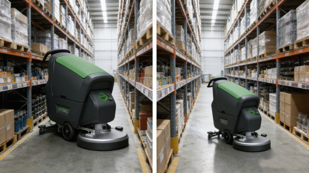 Comparison of large and small manual floor scrubbers - LVTONG Comparison of large and small manual floor scrubbers