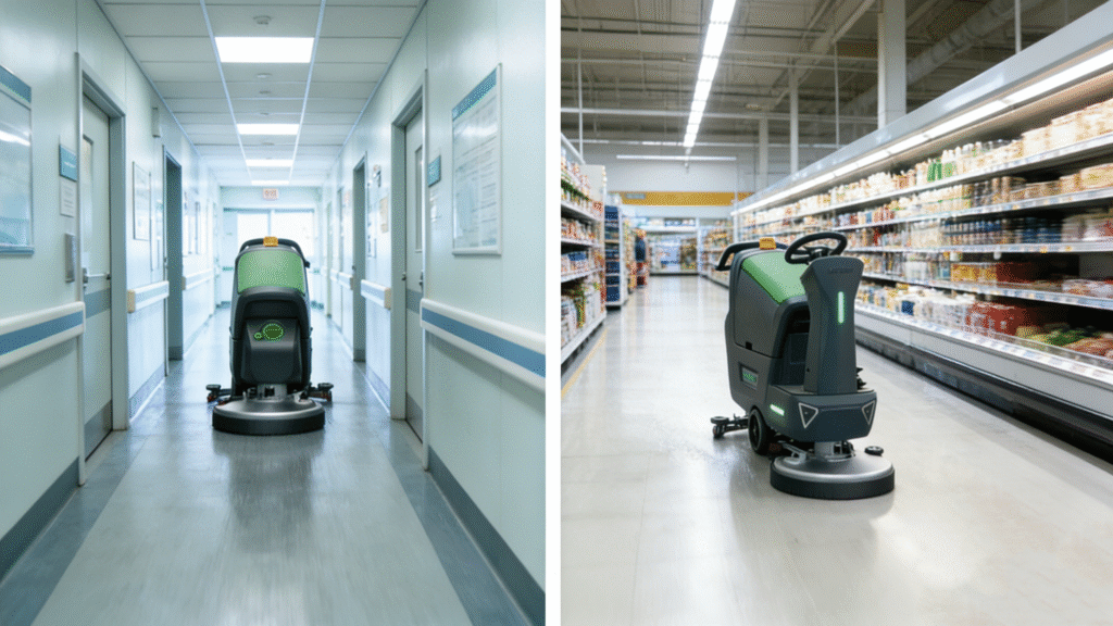 Comparison of manual and ride-on floor scrubbers - LVTONG Comparison of manual and ride-on floor scrubbers