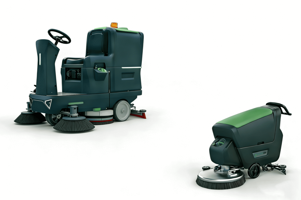 Comparison of manual floor scrubbers and ride-on floor scrubbers - LVTONG Comparison of manual floor scrubbers and ride-on floor scrubbers