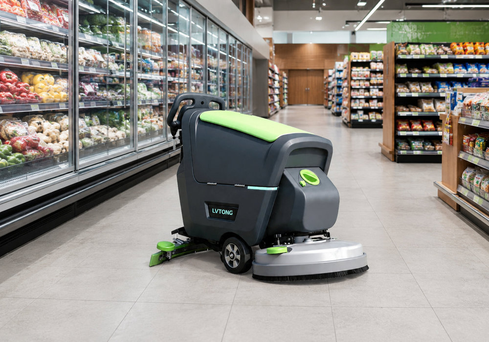 Floor Scrubber for Commercial Use in Supermarket Cleaning - LVTONG Floor scrubber for commercial use cleaning supermarket tile floors