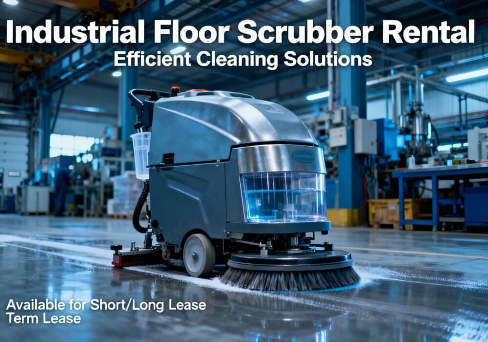 Industrial floor scrubber rental