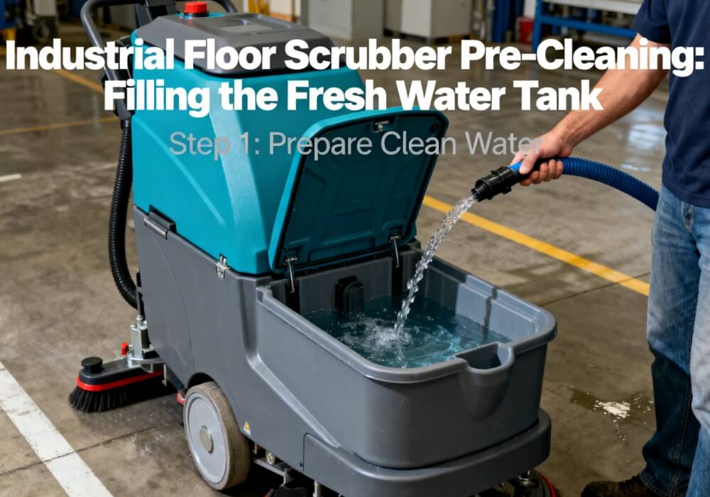 floor scrubber for pre-cleaning