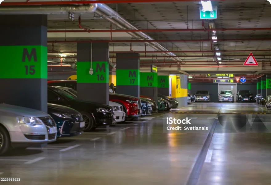 Floor cleaning machines for underground parking garage cleaning