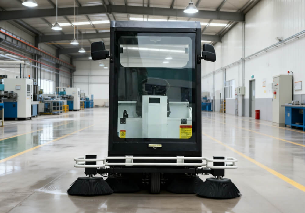 Industrial sweepers are used for cleaning factory floors and production areas