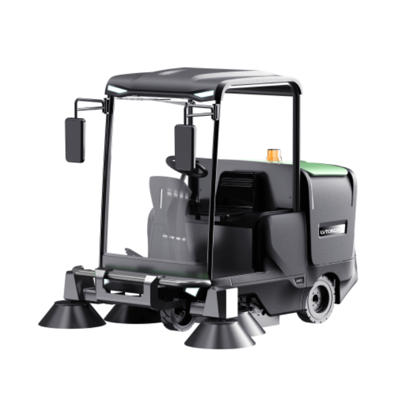 industrial ride-on floor sweeper machine