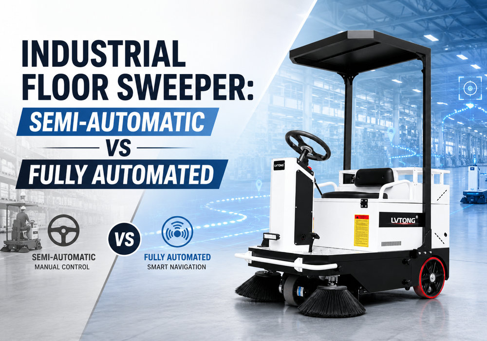 industrial floor sweeper semi automatic vs fully automated comparison