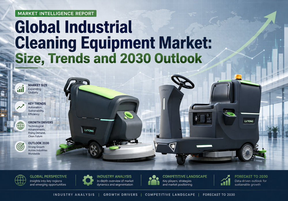 LVTONG industrial cleaning equipment market report featuring floor scrubber machines and 2030 market outlook