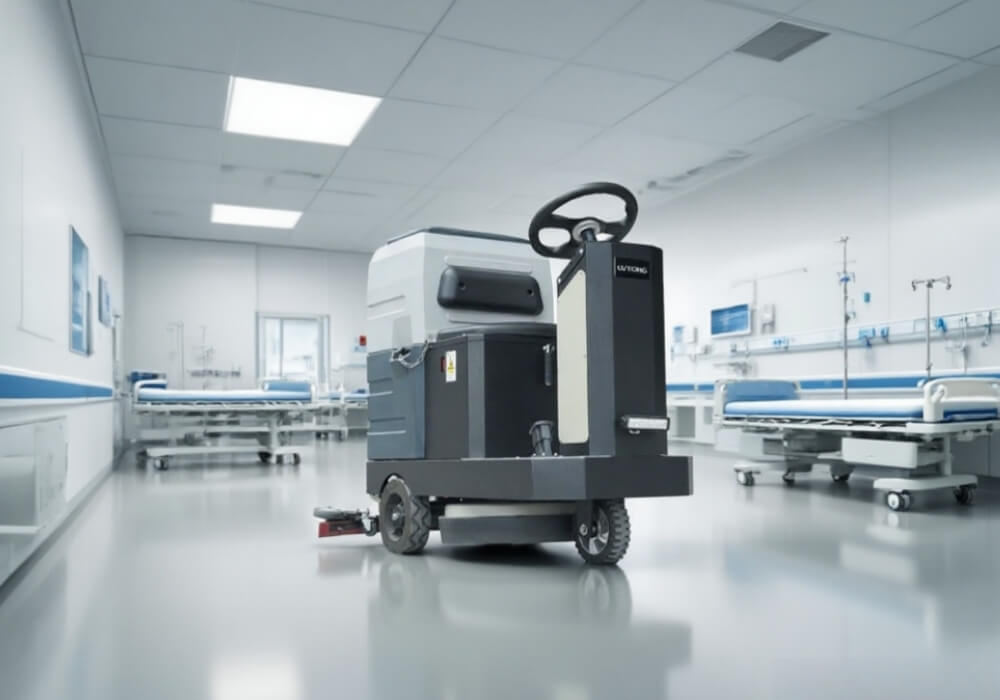 how to operate a floor scrubber