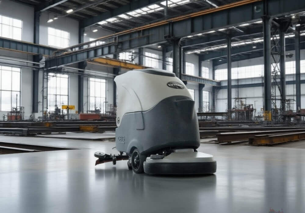 industrial walk behind floor scrubber