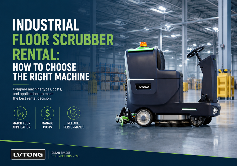 Industrial floor scrubber rental guide for choosing the right machine