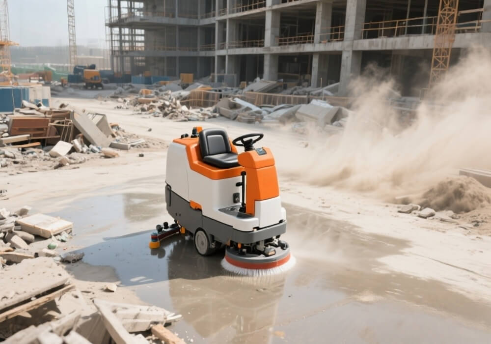 commercial concrete scrubber