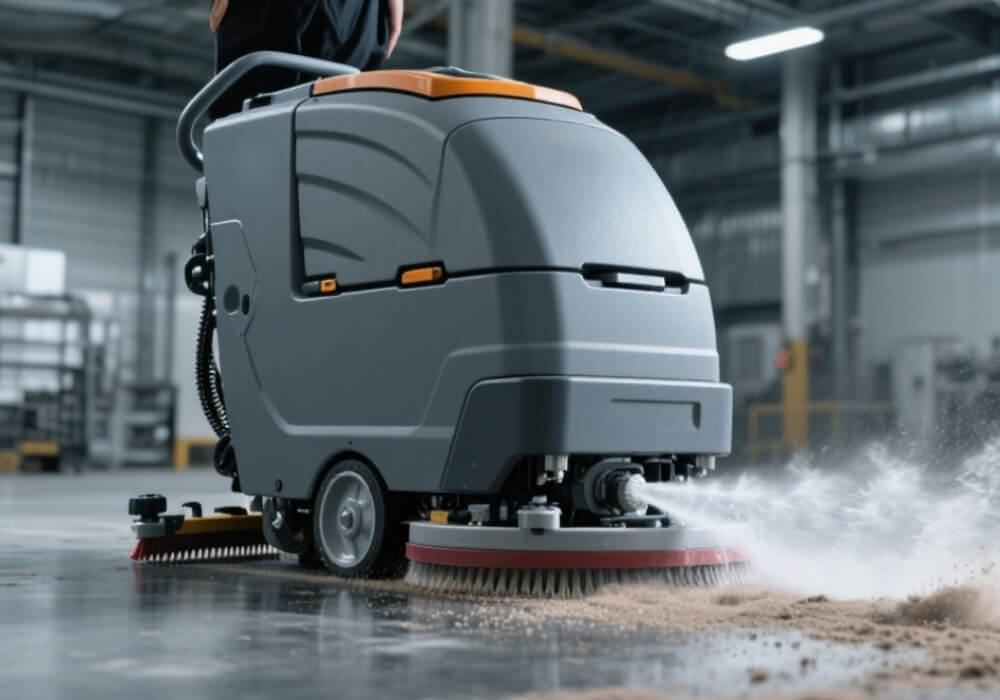 industrial floor scrubber