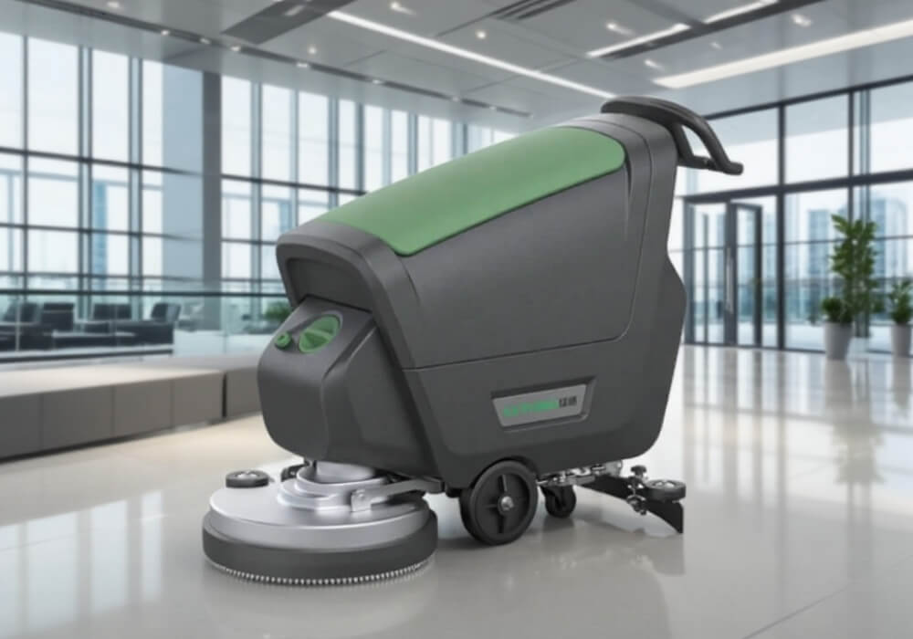 walk behind floor scrubber machine