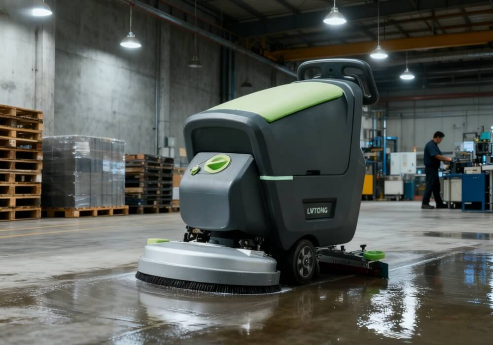 floor tile scrubbing machine