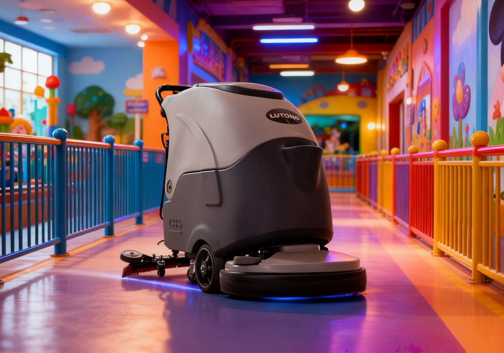 Gewerbeanlage mit Lithiumbatterie-Scrubber