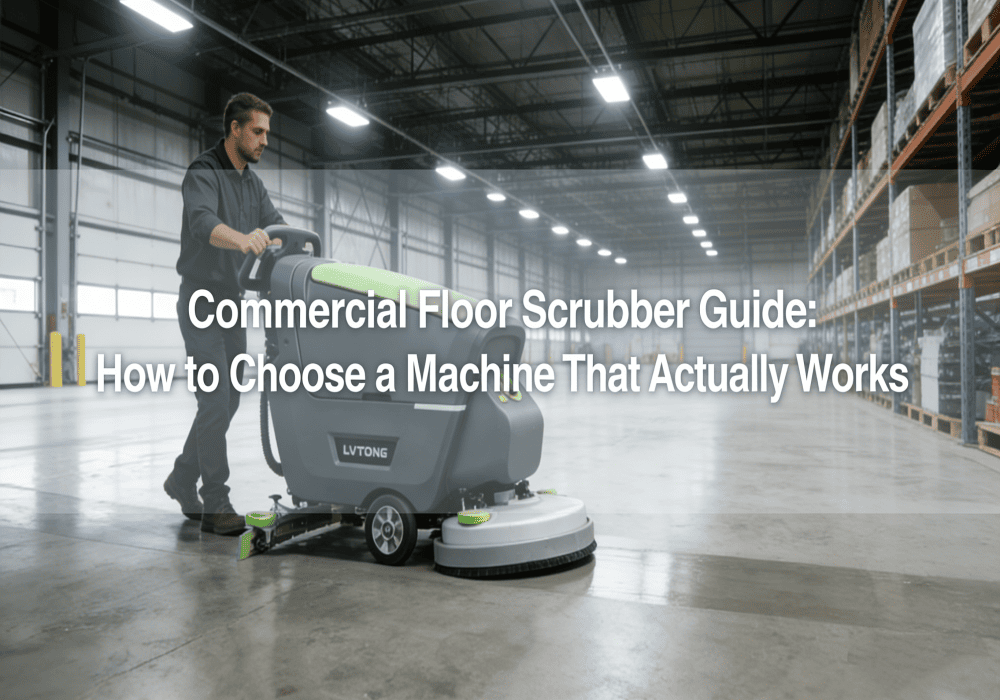 Lavadora de pisos industrial para limpeza de pisos de grandes armazéns