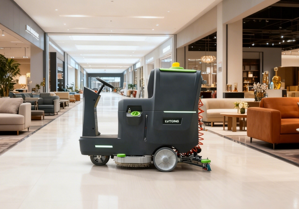 Industrieller Lithium-Scheuersaugapparat reinigt große Flächen