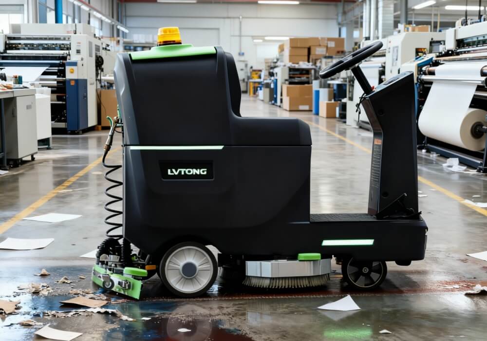 lithium battery industrial floor scrubber