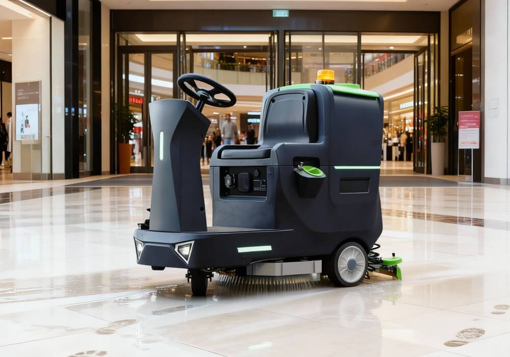 Lavadora de pisos industrial para limpeza de pisos de fábricas