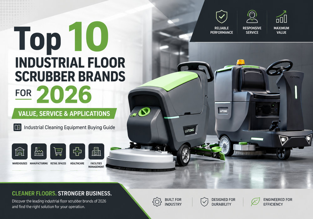 Top 10 industrial floor scrubber brands for 2026 featuring commercial floor cleaning machines