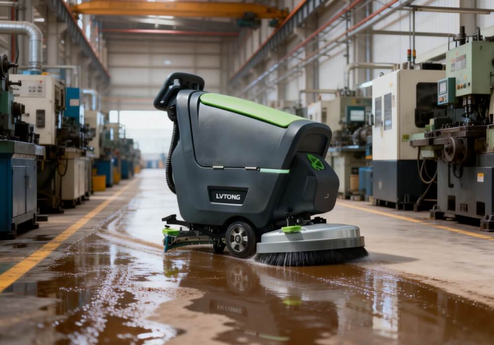 floor scrubber cleaner machine for industrial cleaning