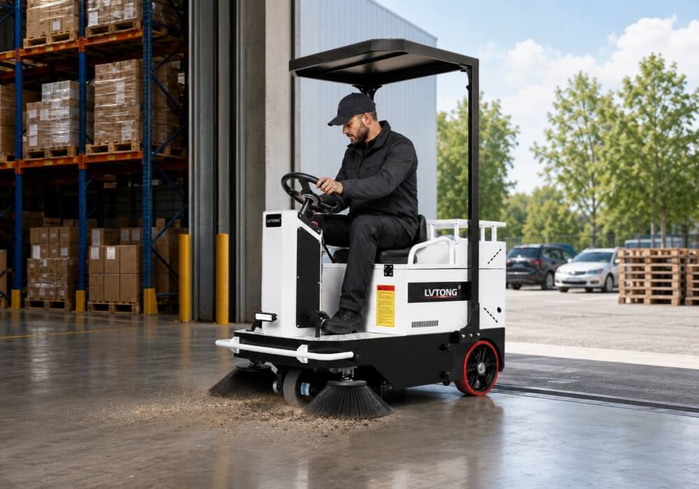industrial floor sweeper vacuum for indoor and outdoor cleaning