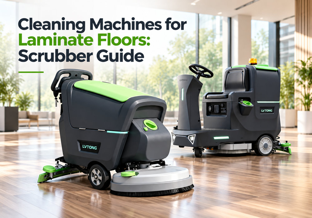 Cleaning Machines for Laminate Floors: Scrubber Guide - LVTONG - LVTONG LVTONG walk-behind and ride-on cleaning machines for laminate floors in a commercial facility